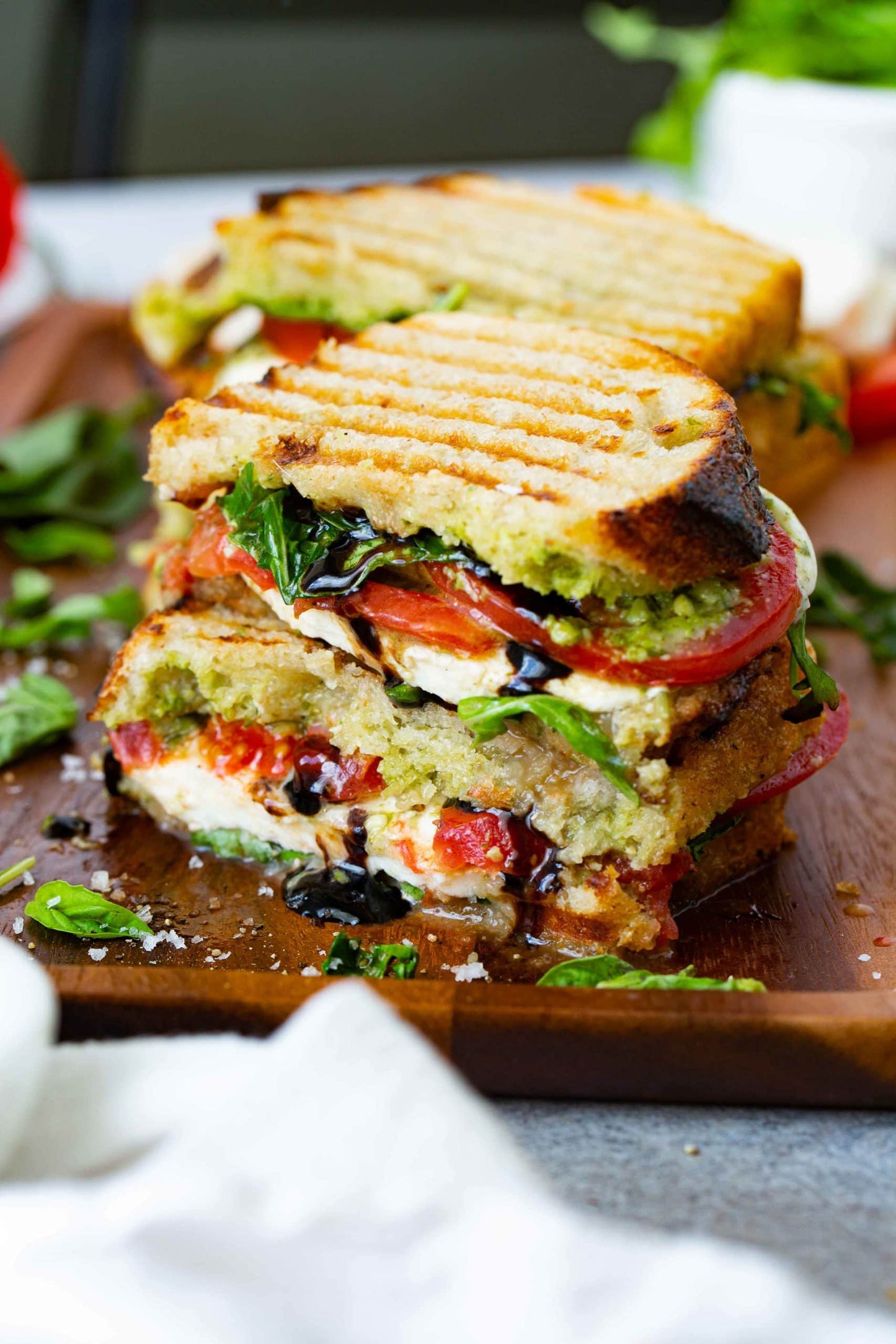 PESTO JALAPENO CAPRESE PANINI - SIDE OF SALAD